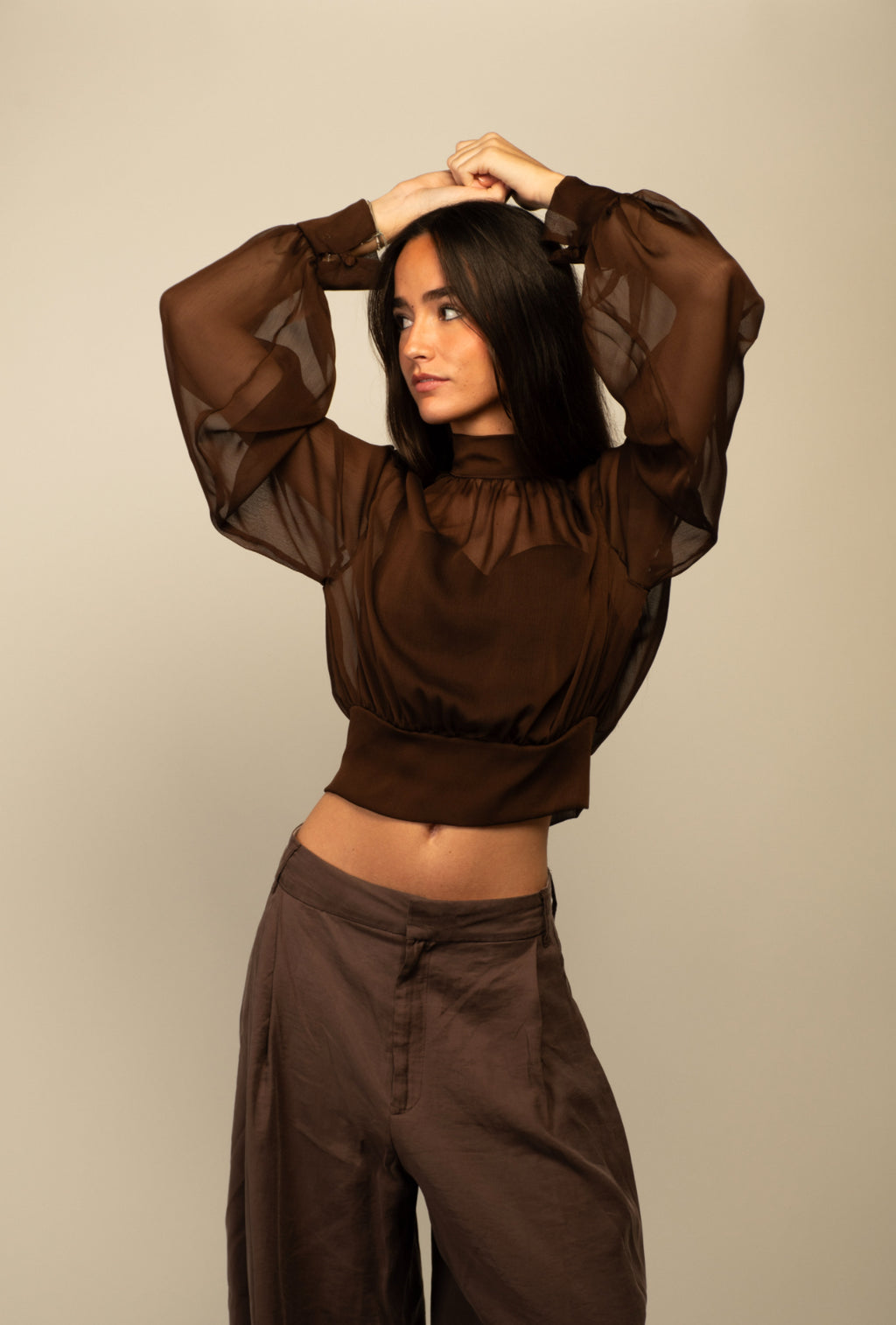BLUSA MARRÓN